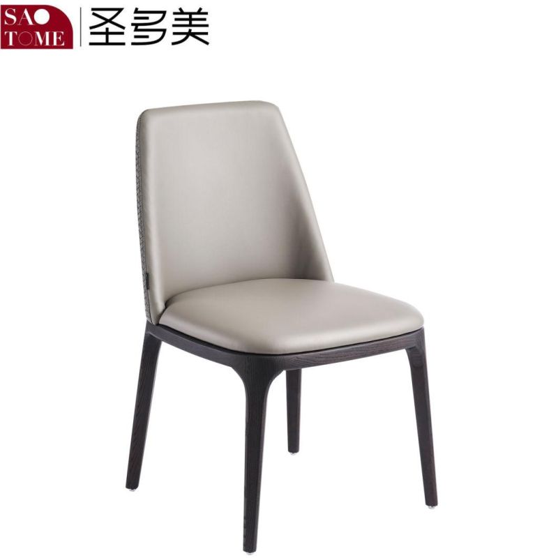 Modern Restaurant Furniture Black Leather Dining Chair
