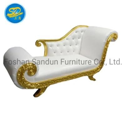 Hot Sell Luxury Leather Wedding Sofas Antique Furniture Set Sofa Chair for Living Room