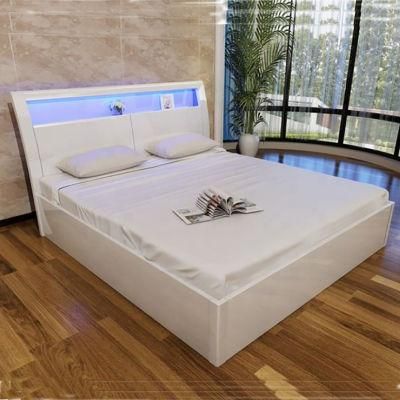 Custom Size Home Furniture Bedroom Bed LED Headboard Best Selling Storage Bed