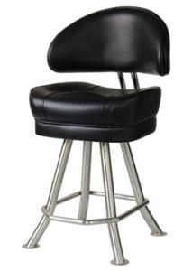Four Leg Metal Casino Chair PU Leather with Injection Mould Foam/Casino Seating/Slot Chair/Poker Chair/Stool Chair/Casino Stool K65-1