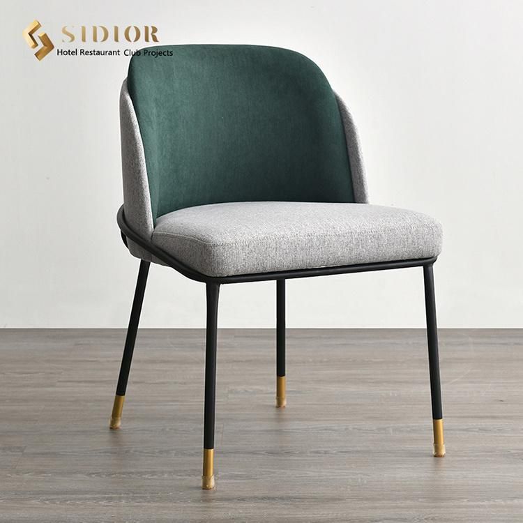 Commercial Modern Restaurant Furniture Black Metal Frame PU Leather Dining Chairs