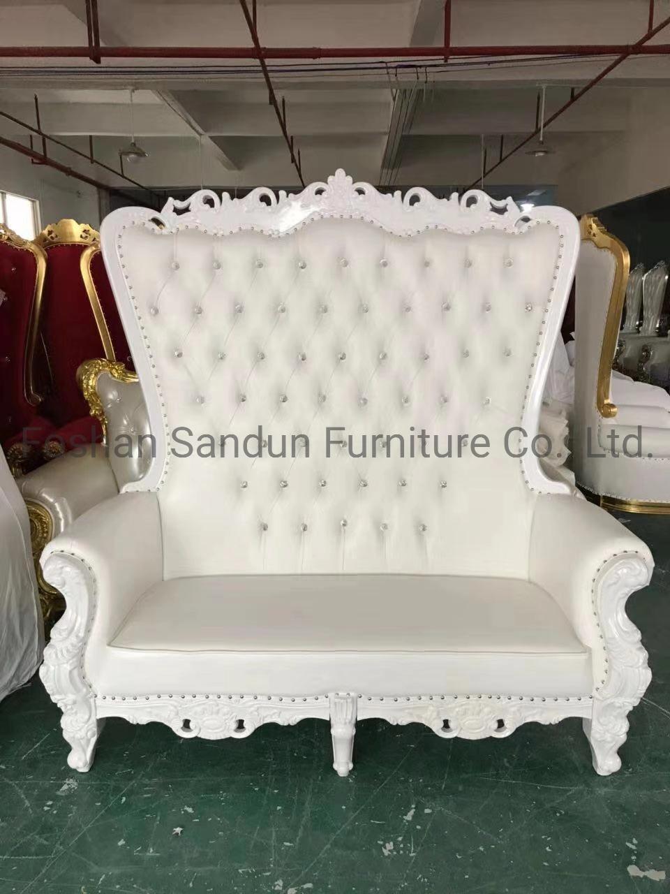 Hot Sell Luxury Leather Wedding Sofas Antique Furniture Set Sofa Chair for Living Room