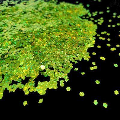 Wholesale Sparking Holographic Green Laser Glitter Powder