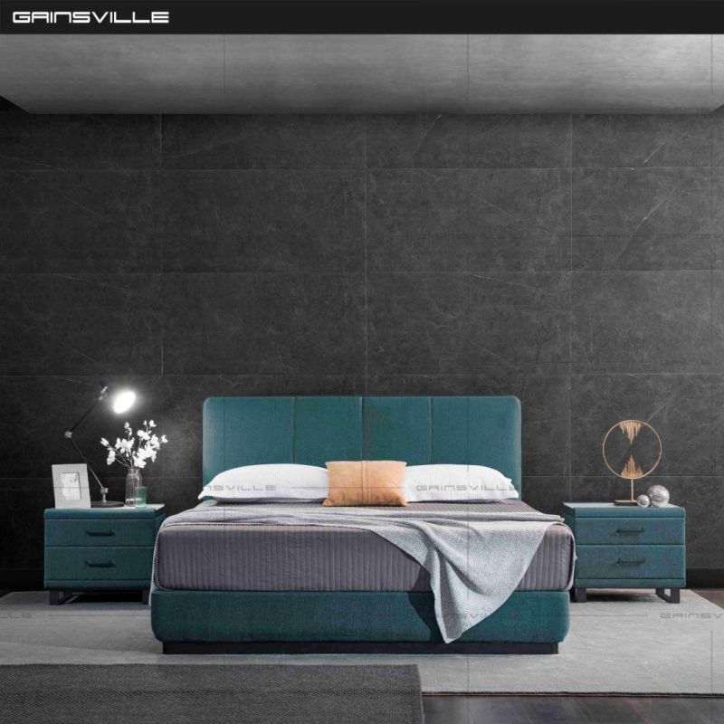 Hotel Sale Hotel Project Modern Home Bedroom Furniture Minimalist Style Tufted King Beds Set Upholstered Leather/Fabric Doble Bed