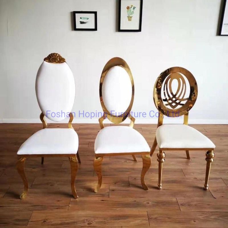 Modern China Factory Wholesale Event Party Wedding Furniture Gold Stainless Steel Chair