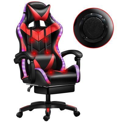 CE Approval 2021 Customized Leather Light Sillas Gamer LED RGB Gaming Chair