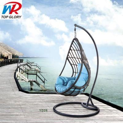 Outdoor Garden Patio Rattan Iron Frame Hanging Chair