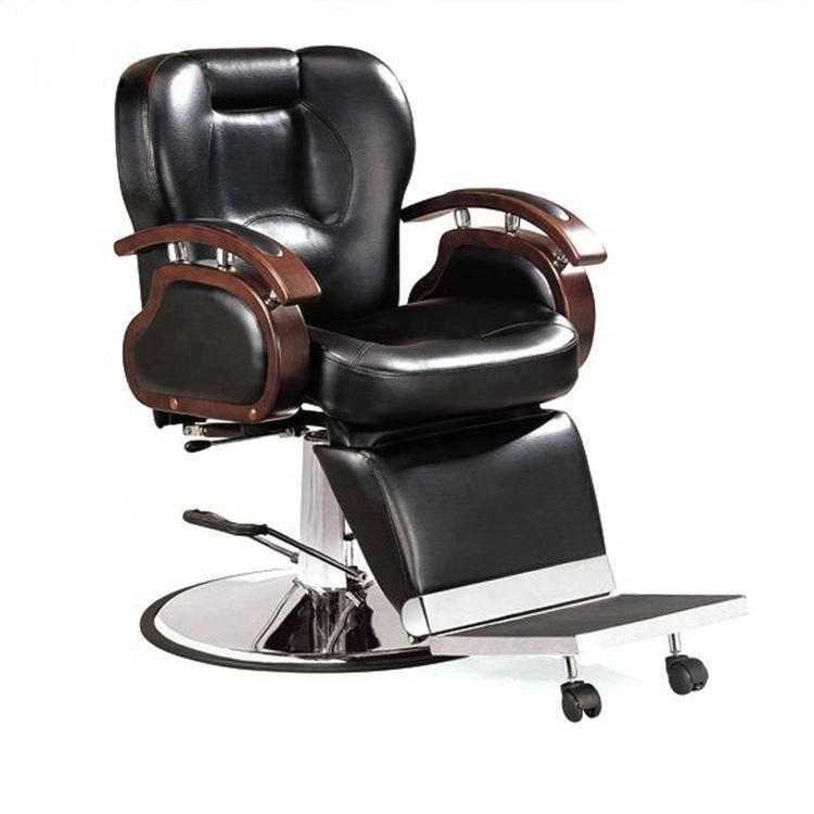 Hl-9008A Salon Barber Chair for Man or Woman with Stainless Steel Armrest and Aluminum Pedal