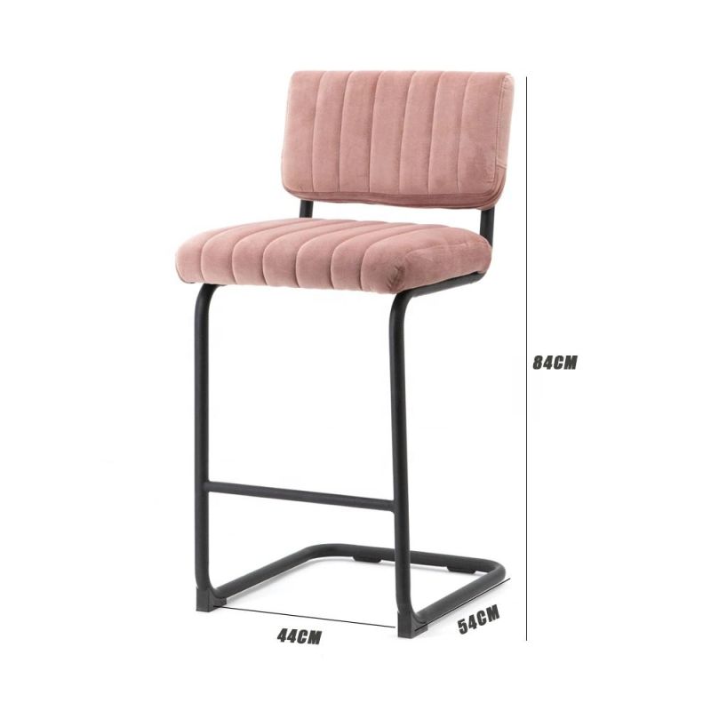 Wholesale Nordic Style Cushion Seat Metal High Stool Modern Custom Bar Chair for Dining