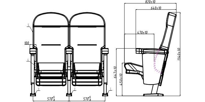 VIP Luxury 2D/3D Leather Movie Cinema Auditorium Theater Recliner