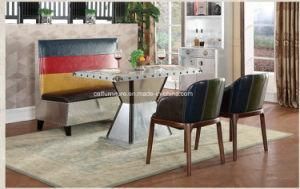 Aluminium Cafe Western Restaurant Furniture Sofa Chair Dining Table