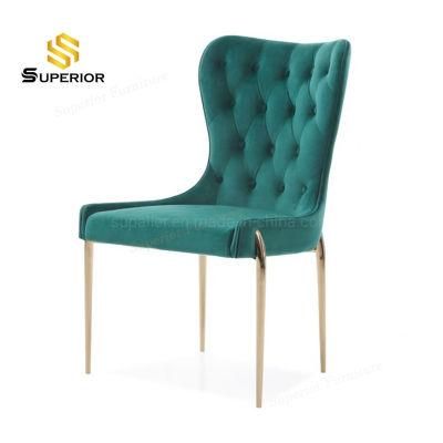 Luxury Royal Dining Room Set Green Velvet Dining Chairs