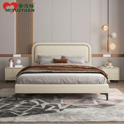 Chinese Home Furniture Modern Bedroom Set King Queen Size Leather Bed