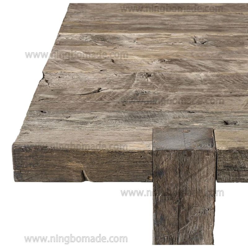 Rough-Hewn Planks Furniture Rustic Nature Reclaimed Oak Coffee Table