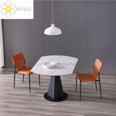 Furniture Store Light Weight PU Seat Restaurant Home Metal Dining Chair