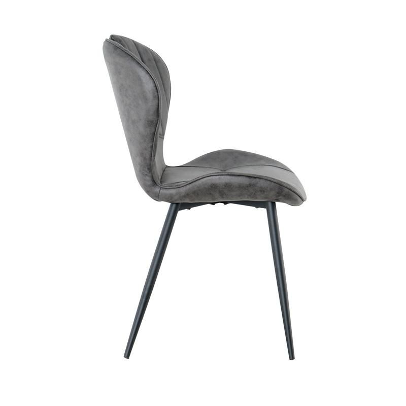 Dining Room Furniture Nordic Design Restaurant Grey PU Leather Dining Chairs