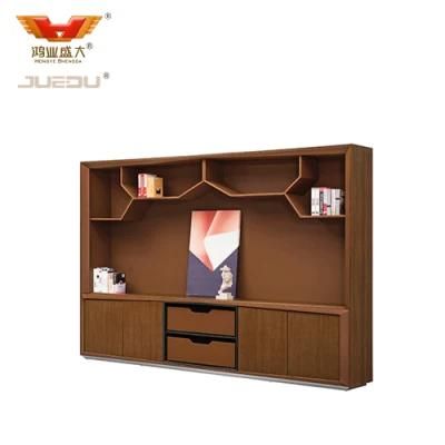 Modern Leather Luxury Wooden Office Filing Cabinet