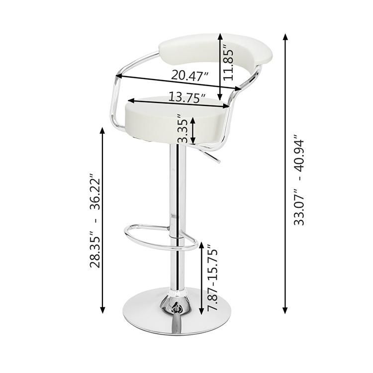 Modern Hotel PU Leather Adjustable Promotional Bar Chair