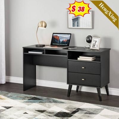 Home Living Room Furniture Black Office Computer Table Manager Desk Drawer Cabinets Study Table