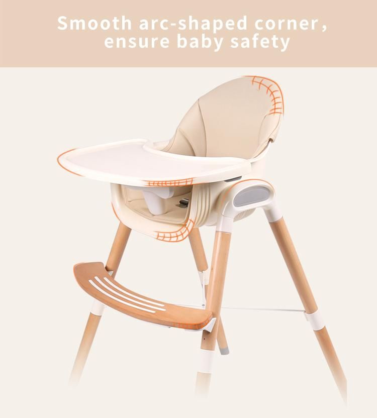 Multifunction Kids Dining Baby Feeding Chair/ Baby Eating Seat Dining Chair for a Child/Wooden High Chair with Rocker Function