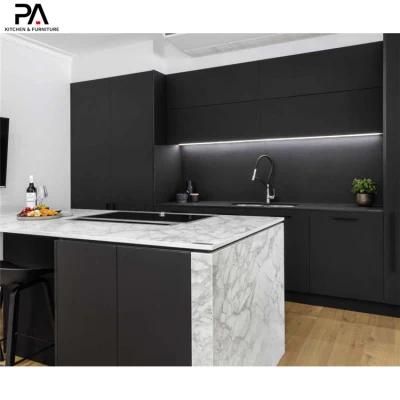 Home Improvement Commercial Used Black Color Cheap Kitchen Cabinet