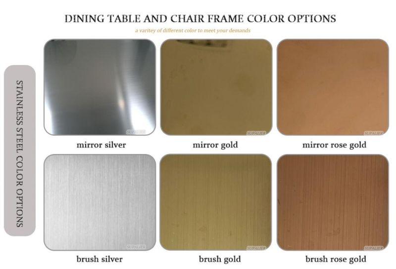 Restaurant Hotel Stainless Steel Frame PU Leather Modern Dining Chairs