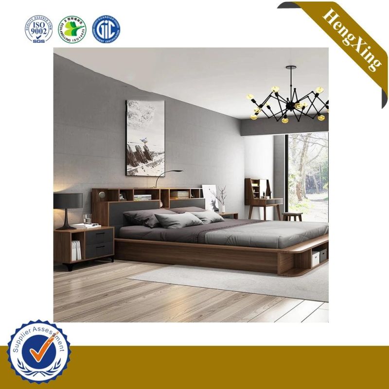 Wooden Hotel Bed Wooden Hotel Home Furniture Set Wall Sofa Double King Bedroom Bed