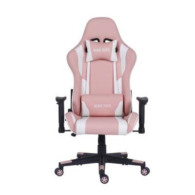 Best Selling Sillas Embroidered Logo Ergonomic Pink Racing Gaming Chair