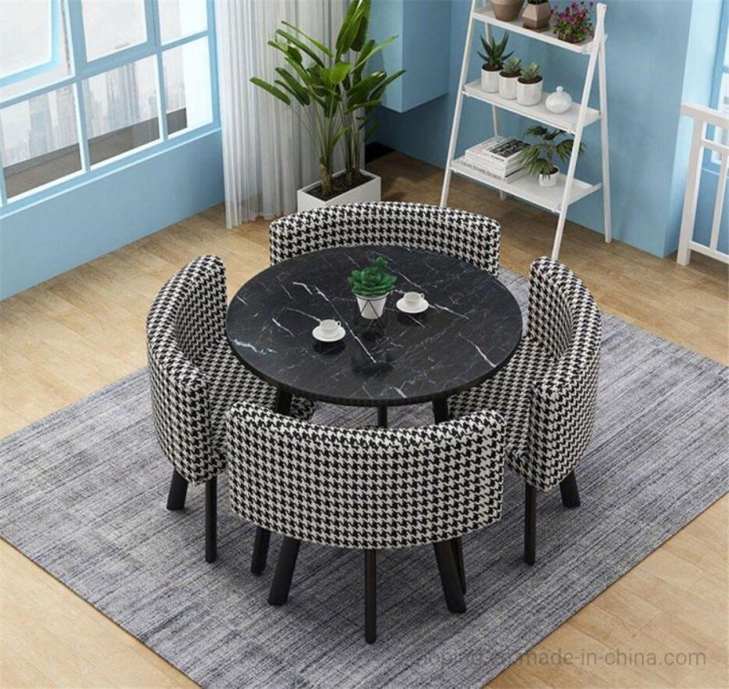 Cross Back Chair Offer Cheaper Restaurant Round Dining Tables and Chairs Fashion Wrought Iron Table Design Cafe Shop Furniture