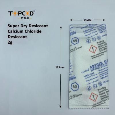 2g 5g 10g 25g Superdry Calcium Chloride Desiccant Packs for Garments Anti-Mould and Moisture-Proof