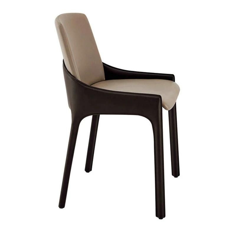 Modern China Wholesale Good Quality Leather Armrest Steel Dining Chairs