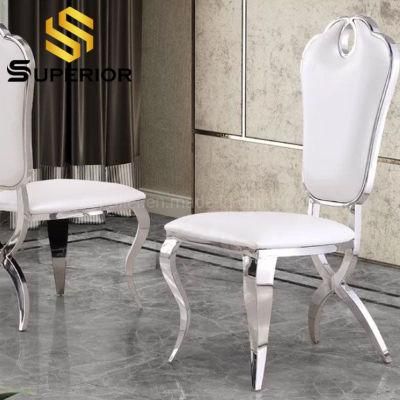 MID Century White PU Leather Dining Chairs Hot Selling