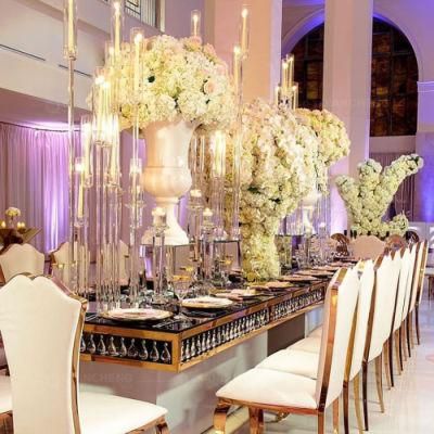 Stainless Steel Furniture Silver Stacking White Event Wedding Chair