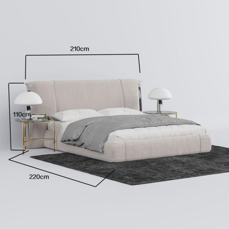 Factory High Quality Modern Bedroom Furniture Set Luxury Upholstered Queen Size Platfoma Bed