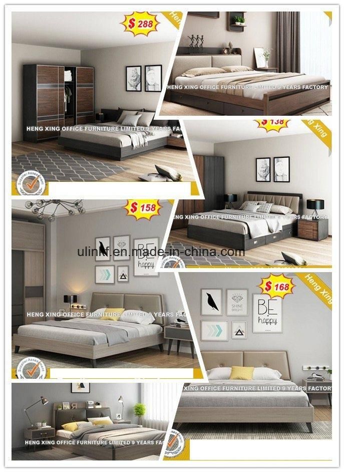 Italy Modern Style Home Hotel Bedroom Furniture Solid Wood Bed