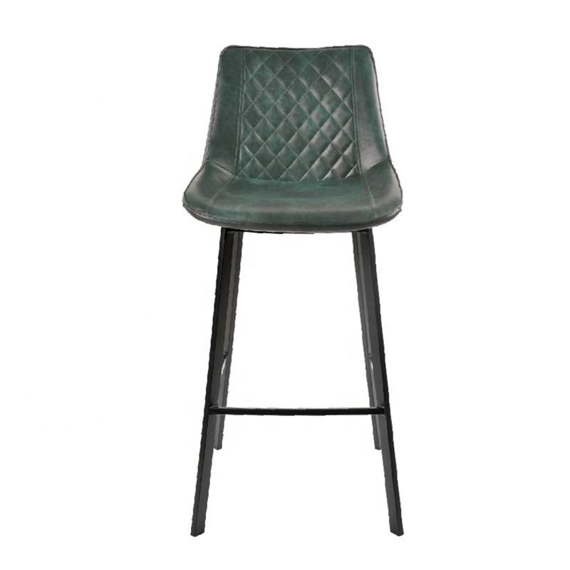 Wholesale Bistro Pub Coffee Bar Stool Modern Soft Leather Bar Chair with Metal Base