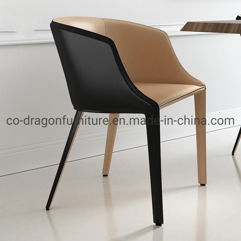 Modern Luxury Home Furniture Leather Dining Chair Set with Arm