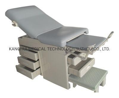 Red Color Surgery Operating Women Gynecology Chair with Adjusted Back Section Foaming Mattress PU Leather