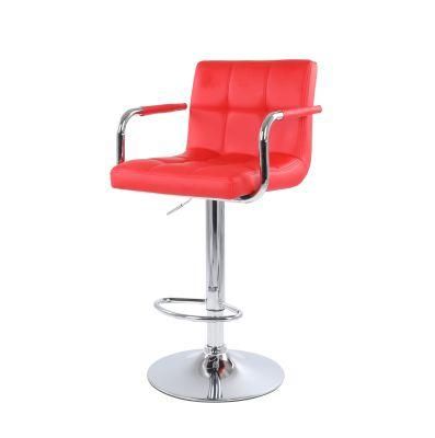 Barstool Cheap with Armrest Modern Barchair PU Leather Seat Swivel Pictures