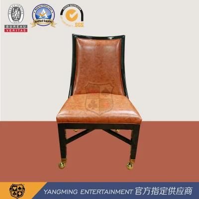 Texas Hold&prime; Em Poker Baccarat Player Chair Can Be Set Logo Stainless Steel Pulley Dining Chair Ym-Dk07