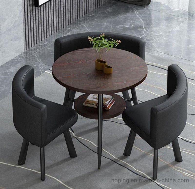 Hotel Dining Room Competitive Price Furniture Walnut Wood Modern Optional Colors Leisure Office Tea Coffee Table Chair