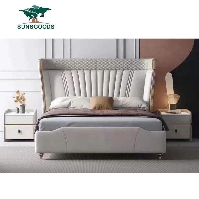 Modern Mattress Sofa Hotel MDF Wooden Home Bedroom Furniture King Wall Bed