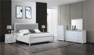 Nova Acrylic Mirror Decorated Bedroom Furniture 6 Storage Drawer Dresser with Mirror