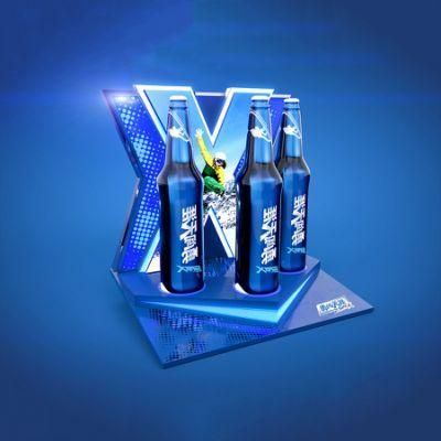 Custom High Quality Acrylic Bottled Beer Beverage Display Stand with LED Light