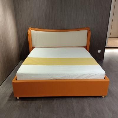 PU Leather Bed Head Pillow and Wrapped Brim 1.5 M Bed Version