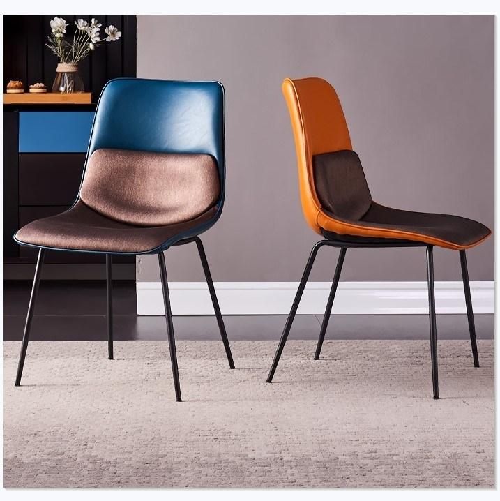 Wholesale China Backrest Design Steel Leather Dining Chairs