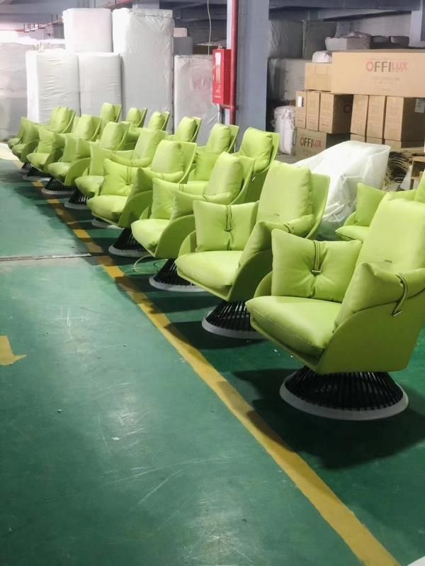 High Quality Hotel Lobby Furniture Leather Lounge Gloss Waiting Chair