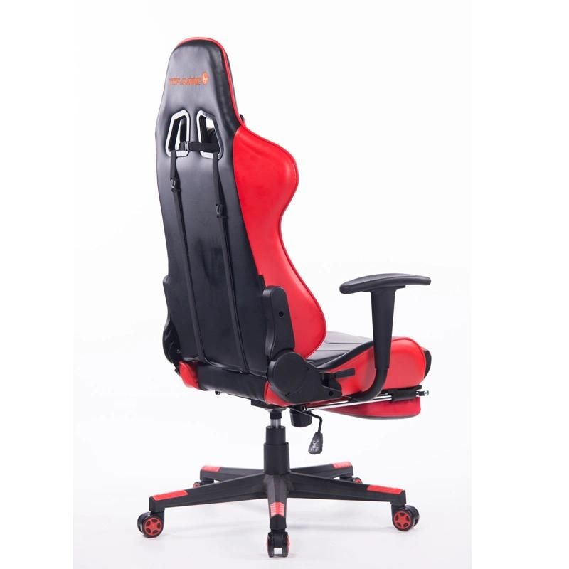 High Back Ergonomic Swivel Adjustable PU Leather Computer Silla Gaming Chair with Footrest