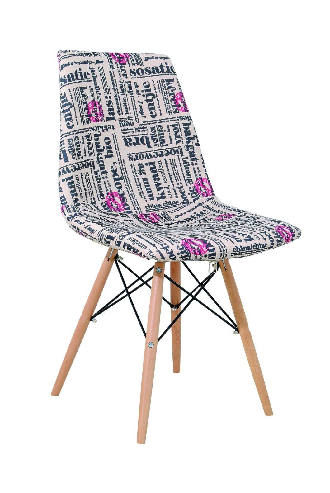 Good Fabric Seat and Wood Legs Bar Stool