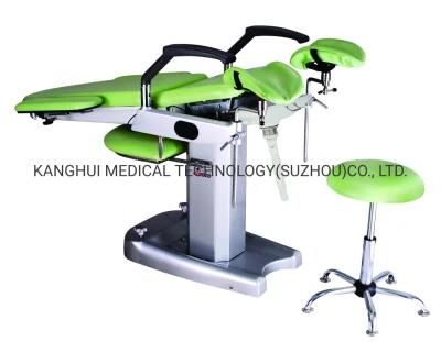 Hospital Manual Adjusted Fixed Height Gynecology Chair with Armrest and Foaming Mattress PU Leather